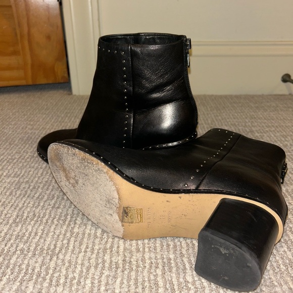 Rag & Bone black leather willow studded boots - Picture 3 of 6